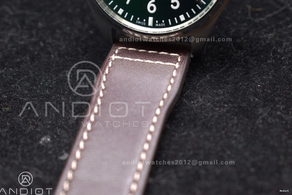Strap Green Edition Brown 1:1 Best A32111 XX ZF Dial Pilot IW328205 Mark on Leather 1206